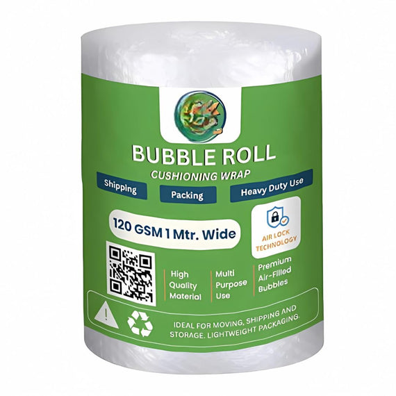 Bubble Wrap Roll, Heavy Duty 40 GSM, Clear, 1 ft x 10 ft | Strong Air Cushioning for Packing and Shipping Fragile Items | Durable Protective Packaging Material