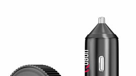 FTI FLEXI-TECH INDUSTRIES CH353 100W Dual Output Speed up Car Charger with Type-C PD & USB 3.0, Charging Adapter Compatible with Cars for iPhone & Android Smartphone, Smartwatch (Black)
