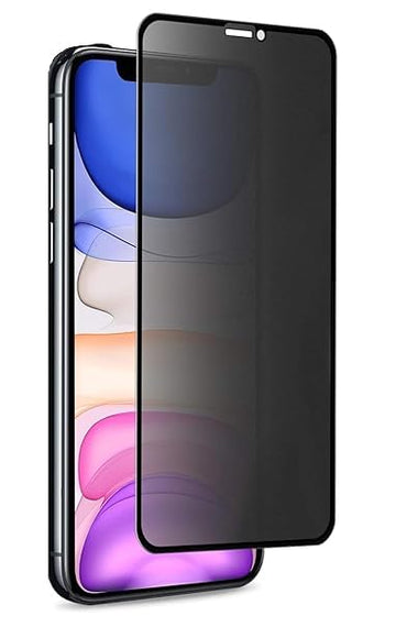 FTI FLEXI-TECH INDUSTRIES Premium Tempered Glass Compatible For Iphone-XR-Privacy Edge to Edge With Micro Fibre Cloth, Wet Wipe Dry for Clen