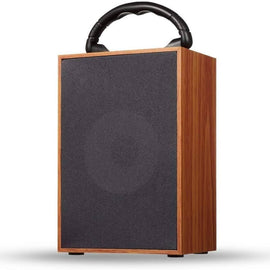 FTI FLEXI-TECH INDUSTRIES KBK Wooden Bluetooth Speaker – Portable Wireless Speaker with Powerful Bass, Clear Sound, Built-in Mic, FM Radio, USB/TF Card/AUX Support (Classic Wood Finish)