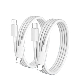 FTI FLEXI-TECH INDUSTRIES USB Type-C to 1 Metre (Pack of 2) Fast Charging Cable Charging Unbreakable Compatible Smartphones, Tablets & other Type C devices, 480Mbps Data Sync, Quick Charge (White)