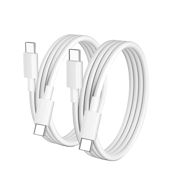 FTI FLEXI-TECH INDUSTRIES USB Type-C to 1 Metre (Pack of 2) Fast Charging Cable Charging Unbreakable Compatible Smartphones, Tablets & other Type C devices, 480Mbps Data Sync, Quick Charge (White)