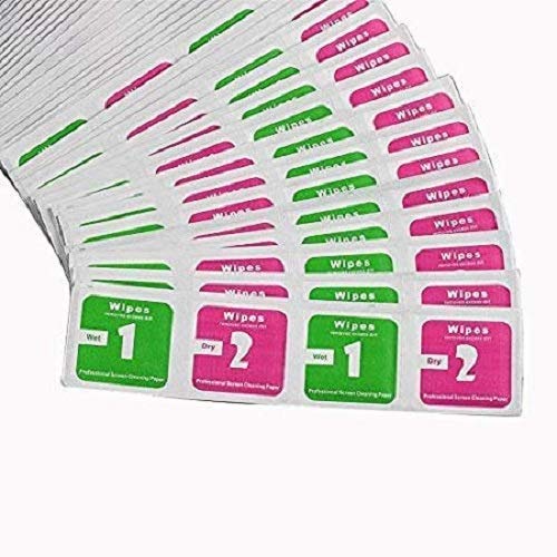 50 pcs Wet and Dry Cleaning Wipes for Camera Lens LCD LED Screen Mobile Phone Tablet Laptop Handset Smart Watch iWatch iPad Lint Remover Crystal Clear Display - Set of 50